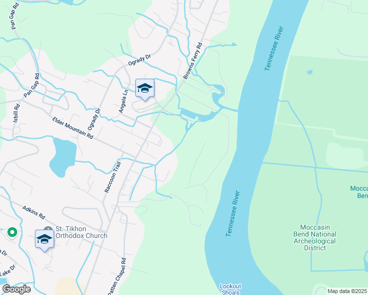 map of restaurants, bars, coffee shops, grocery stores, and more near 3150 Plaza Circle in Chattanooga