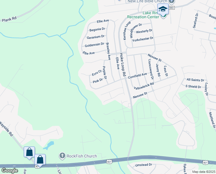 map of restaurants, bars, coffee shops, grocery stores, and more near 6001 Cornfield Avenue in Fayetteville