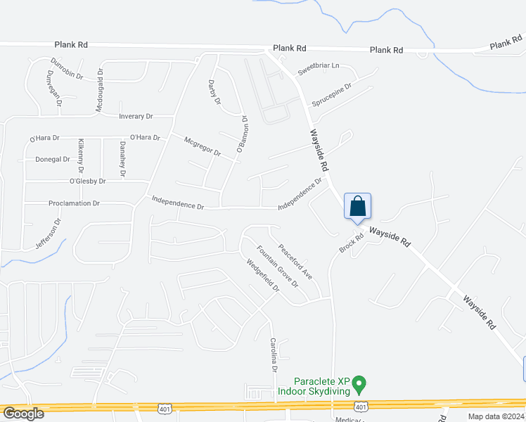 map of restaurants, bars, coffee shops, grocery stores, and more near 155 Independence Drive in Raeford