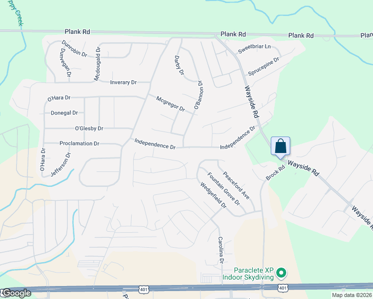 map of restaurants, bars, coffee shops, grocery stores, and more near 175 Independence Drive in Raeford