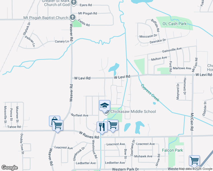 map of restaurants, bars, coffee shops, grocery stores, and more near 3924 Oakshire Street in Memphis