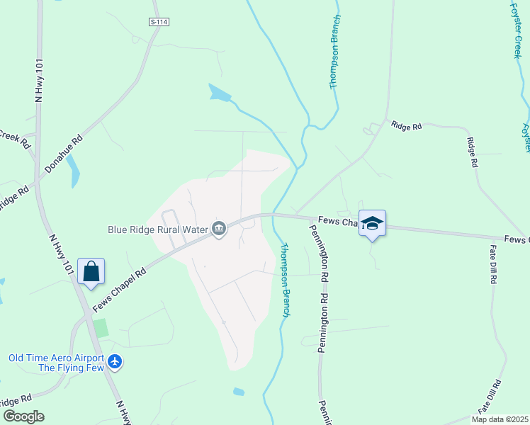 map of restaurants, bars, coffee shops, grocery stores, and more near 100 Fews Chapel Road in Greer