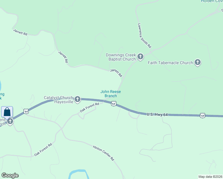 map of restaurants, bars, coffee shops, grocery stores, and more near in Hayesville