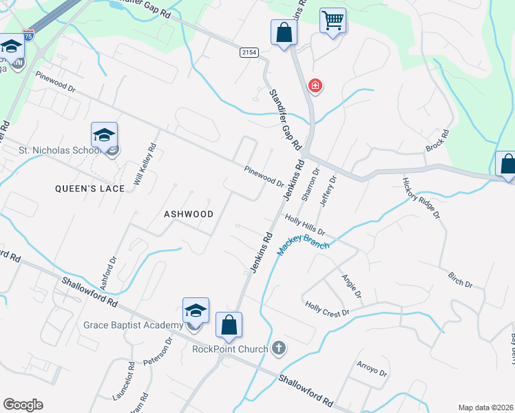 map of restaurants, bars, coffee shops, grocery stores, and more near 7814 Dunwoody Drive in Chattanooga