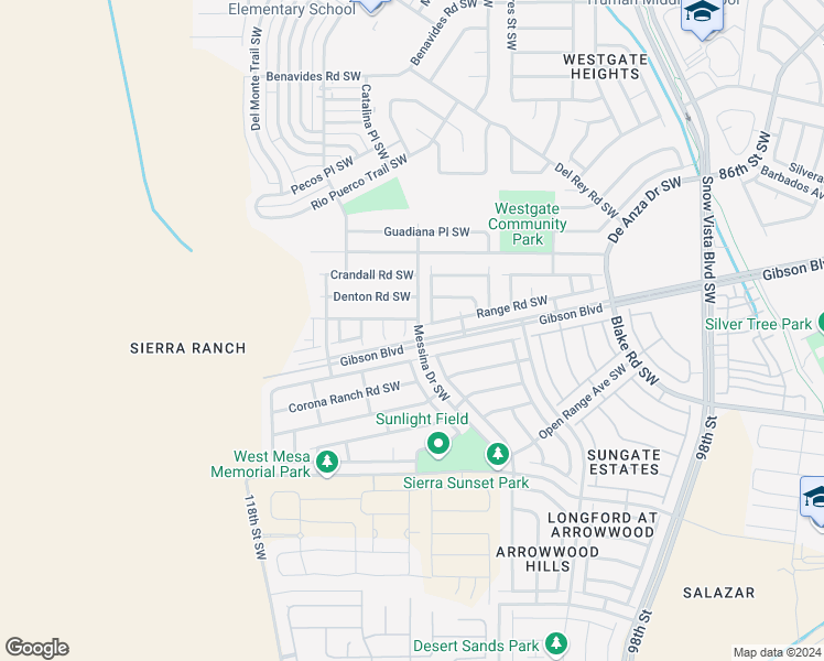 map of restaurants, bars, coffee shops, grocery stores, and more near 2208 Garland Court Southwest in Albuquerque