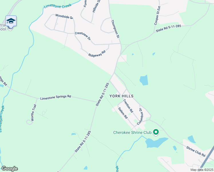 map of restaurants, bars, coffee shops, grocery stores, and more near 100 Trenton Road in Gaffney