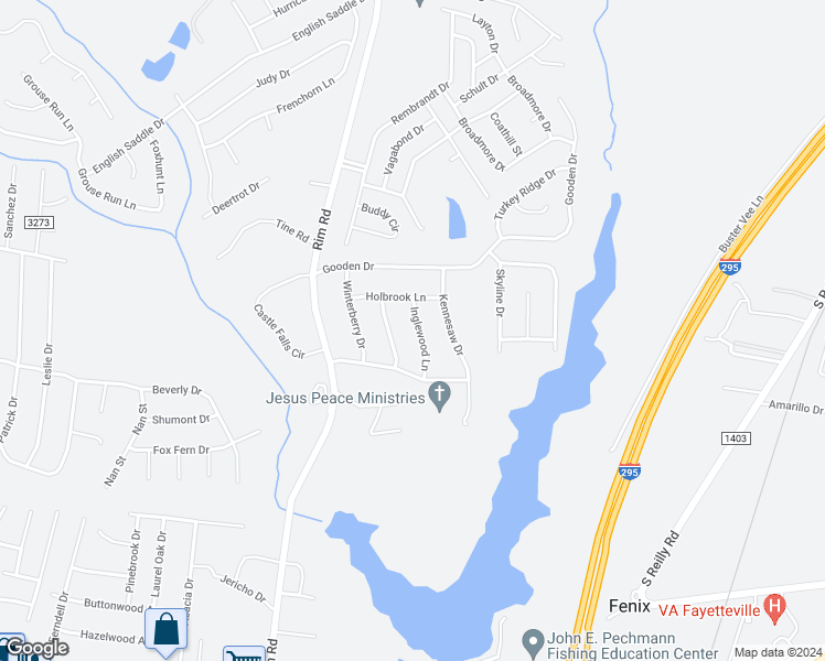 map of restaurants, bars, coffee shops, grocery stores, and more near 920 Inglewood Lane in Fayetteville