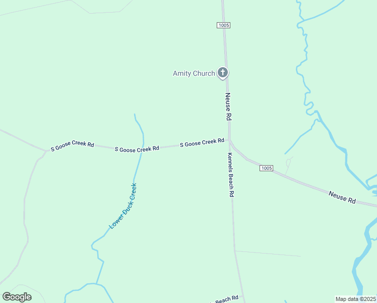 map of restaurants, bars, coffee shops, grocery stores, and more near 227 South Goose Creek Road in Grantsboro