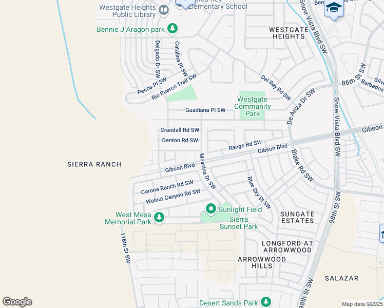 map of restaurants, bars, coffee shops, grocery stores, and more near 2219 Garland Court Southwest in Albuquerque