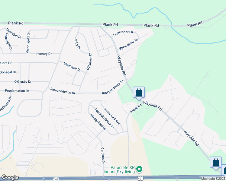 map of restaurants, bars, coffee shops, grocery stores, and more near 133 Independence Drive in Raeford