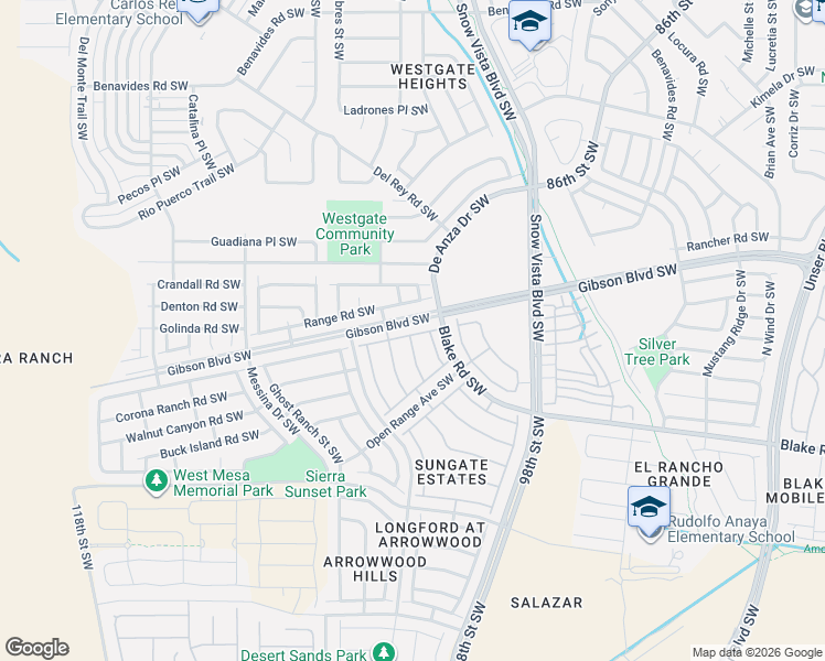 map of restaurants, bars, coffee shops, grocery stores, and more near 2308 Iron Gate Trail Southwest in Albuquerque