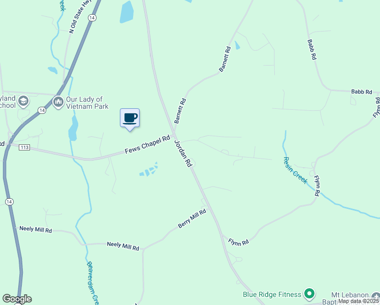 map of restaurants, bars, coffee shops, grocery stores, and more near 4275 Jordan Road in Greer