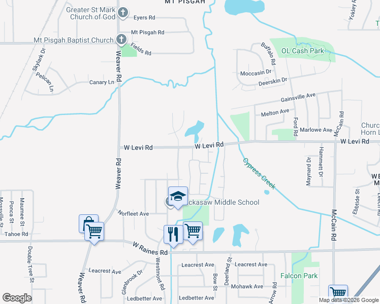 map of restaurants, bars, coffee shops, grocery stores, and more near 3923 Baywind Drive in Memphis
