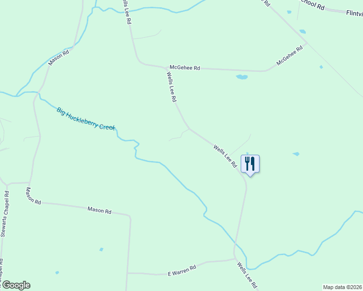 map of restaurants, bars, coffee shops, grocery stores, and more near 133 Wells Lee Road in Flintville