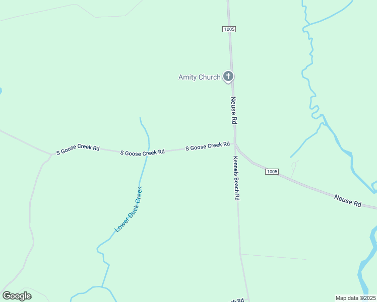 map of restaurants, bars, coffee shops, grocery stores, and more near 227 South Goose Creek Road in Grantsboro