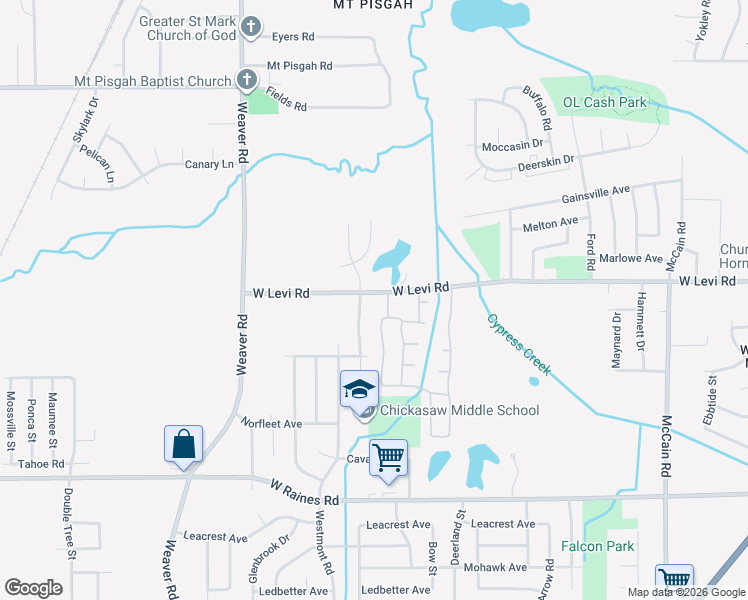 map of restaurants, bars, coffee shops, grocery stores, and more near 3924 Oakshire Street in Memphis