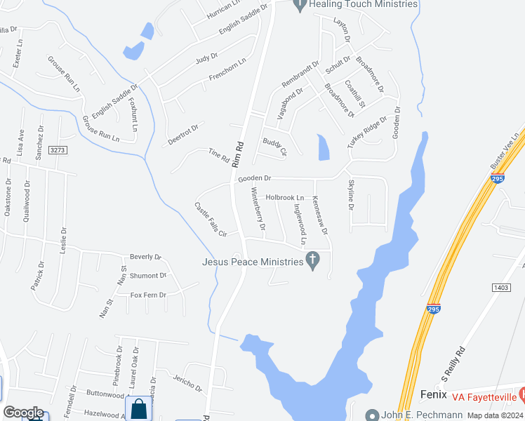 map of restaurants, bars, coffee shops, grocery stores, and more near 929 Winterberry Drive in Fayetteville