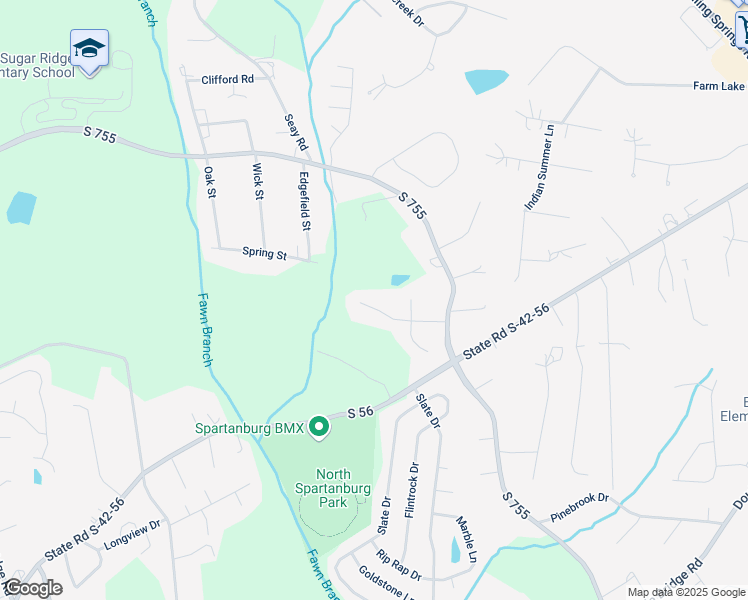 map of restaurants, bars, coffee shops, grocery stores, and more near 236 Amber Sky Drive in Boiling Springs
