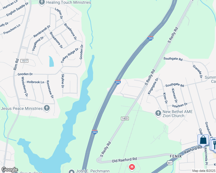map of restaurants, bars, coffee shops, grocery stores, and more near 7260 Spotted Fawn Road in Fayetteville