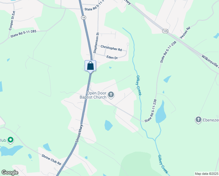 map of restaurants, bars, coffee shops, grocery stores, and more near 130 Stagecoach Road in Gaffney