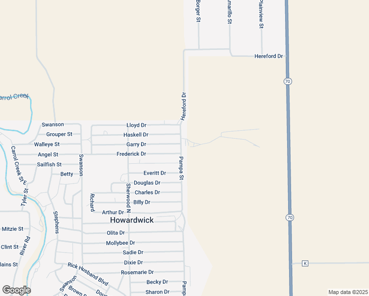 map of restaurants, bars, coffee shops, grocery stores, and more near 487 Pampa Street in Howardwick