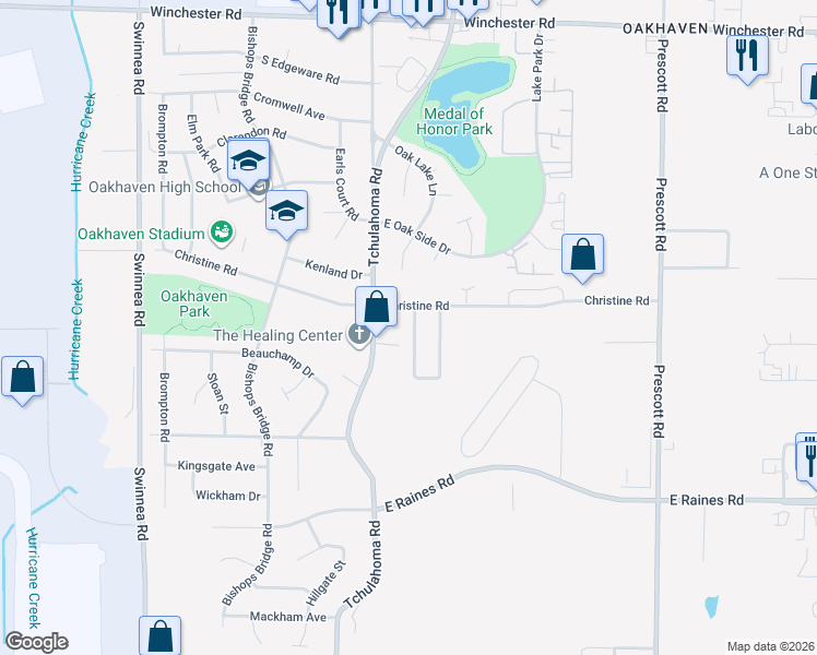 map of restaurants, bars, coffee shops, grocery stores, and more near in Memphis