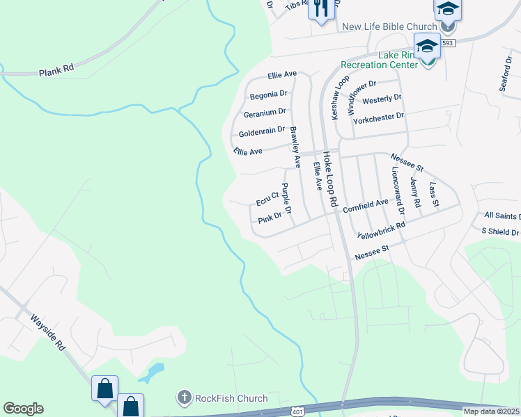 map of restaurants, bars, coffee shops, grocery stores, and more near 6027 Ecru Court in Fayetteville