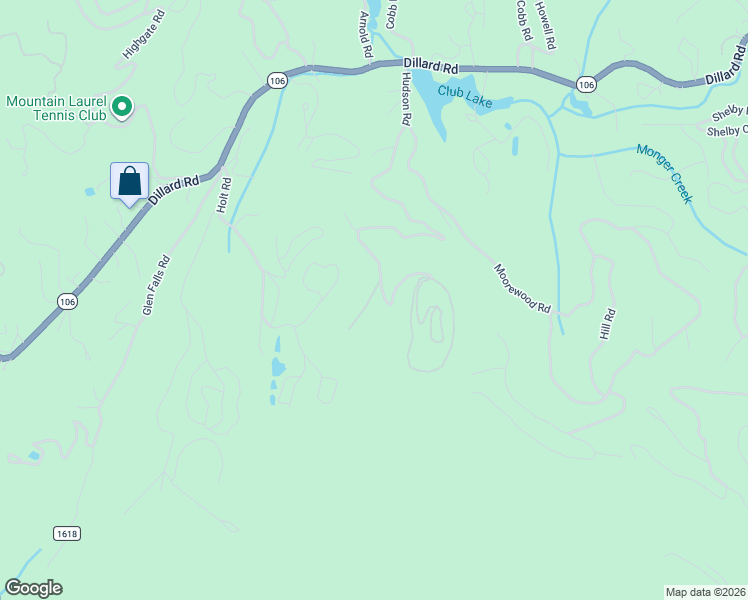map of restaurants, bars, coffee shops, grocery stores, and more near 46 Bobby Jones Road in Highlands