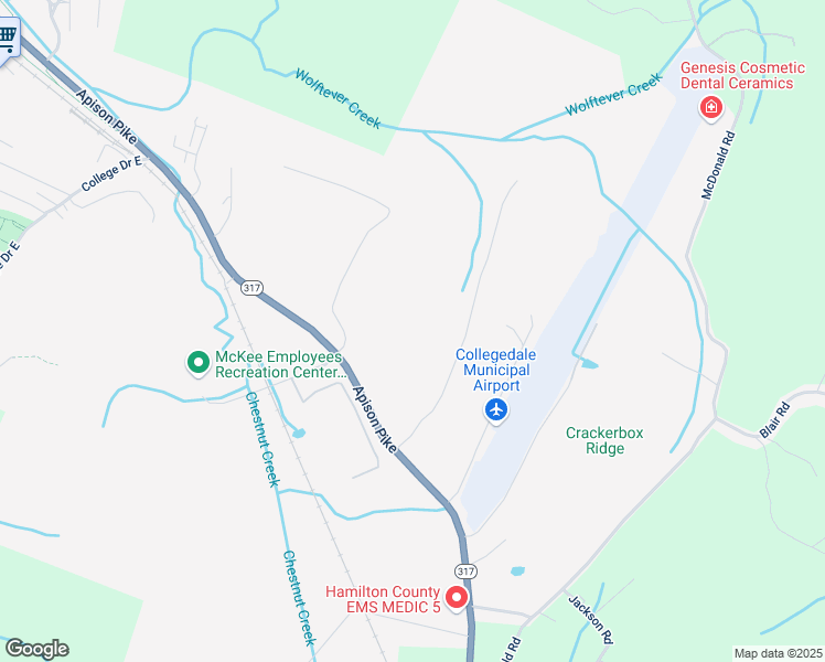 map of restaurants, bars, coffee shops, grocery stores, and more near 5035 Silver Lane in Apison