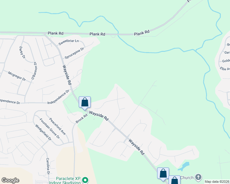map of restaurants, bars, coffee shops, grocery stores, and more near 308 Timberidge Drive in Raeford
