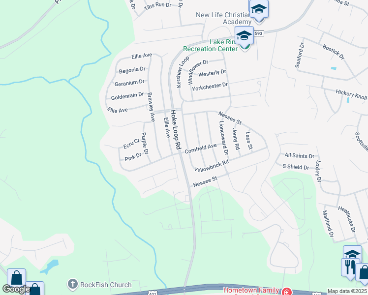 map of restaurants, bars, coffee shops, grocery stores, and more near 1964 Yellowbrick Road in Fayetteville