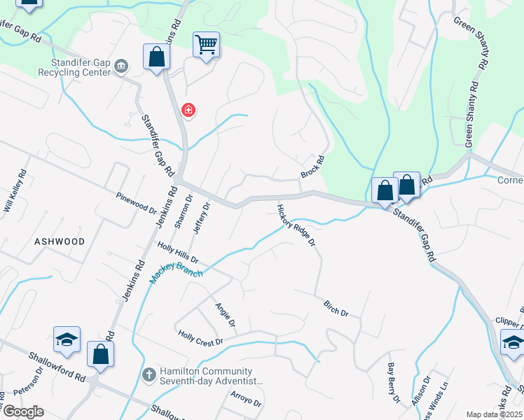 map of restaurants, bars, coffee shops, grocery stores, and more near 7908 Standifer Gap Road in Chattanooga