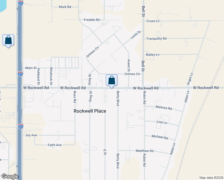 map of restaurants, bars, coffee shops, grocery stores, and more near 6105 West Rockwell Road in Canyon