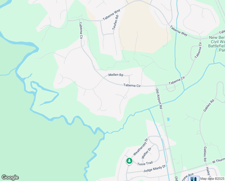 map of restaurants, bars, coffee shops, grocery stores, and more near 208 Walden Court in New Bern