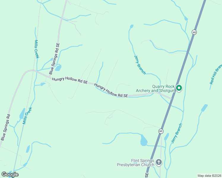 map of restaurants, bars, coffee shops, grocery stores, and more near 375 Hungry Hollow Road Southeast in Cleveland