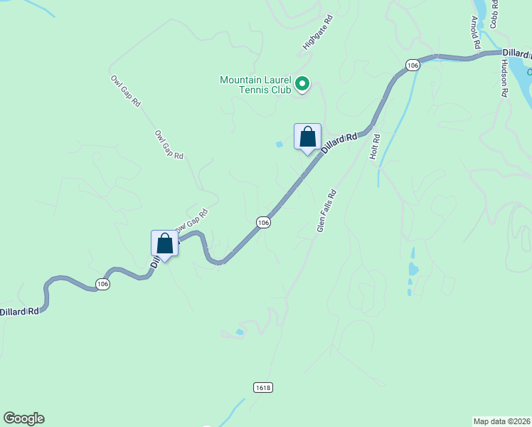 map of restaurants, bars, coffee shops, grocery stores, and more near Highlands Point in Highlands