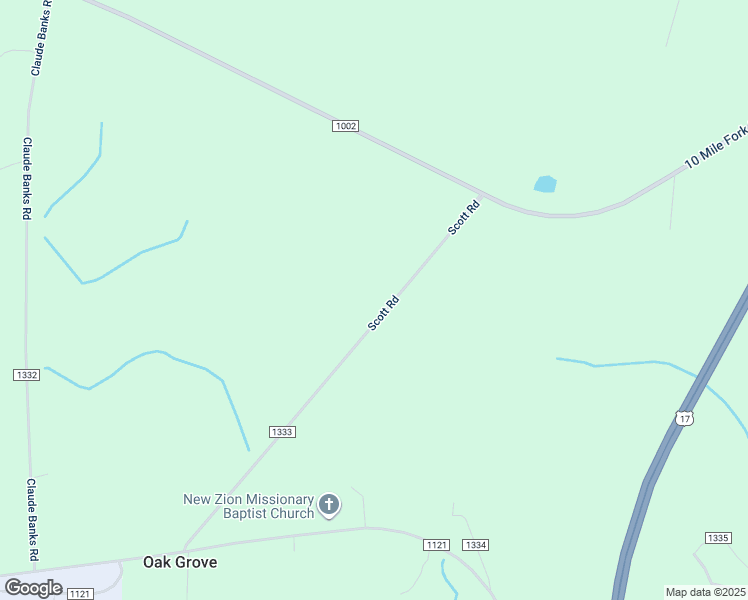 map of restaurants, bars, coffee shops, grocery stores, and more near 282 Scott Road in Pollocksville