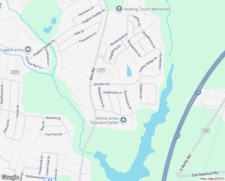 map of restaurants, bars, coffee shops, grocery stores, and more near 9574 Holbrook Lane in Fayetteville