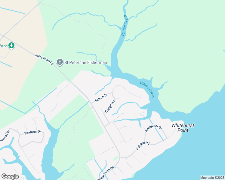 map of restaurants, bars, coffee shops, grocery stores, and more near 5630 Styron Drive in Oriental