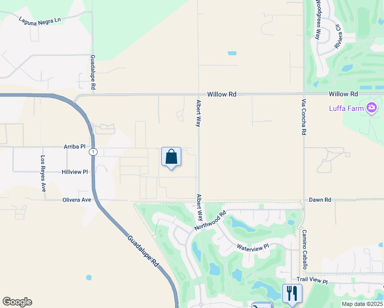 map of restaurants, bars, coffee shops, grocery stores, and more near 808 Albert Way in Arroyo Grande