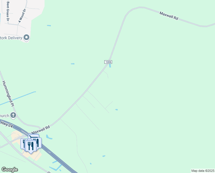 map of restaurants, bars, coffee shops, grocery stores, and more near 5240 Maxwell Road in Stedman