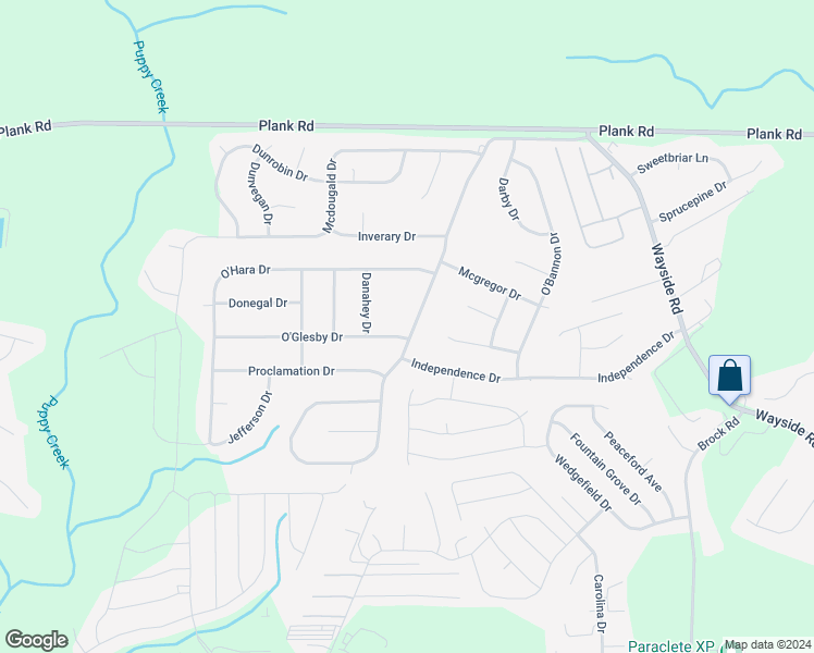 map of restaurants, bars, coffee shops, grocery stores, and more near 1502 Clan Campbell Drive in Raeford