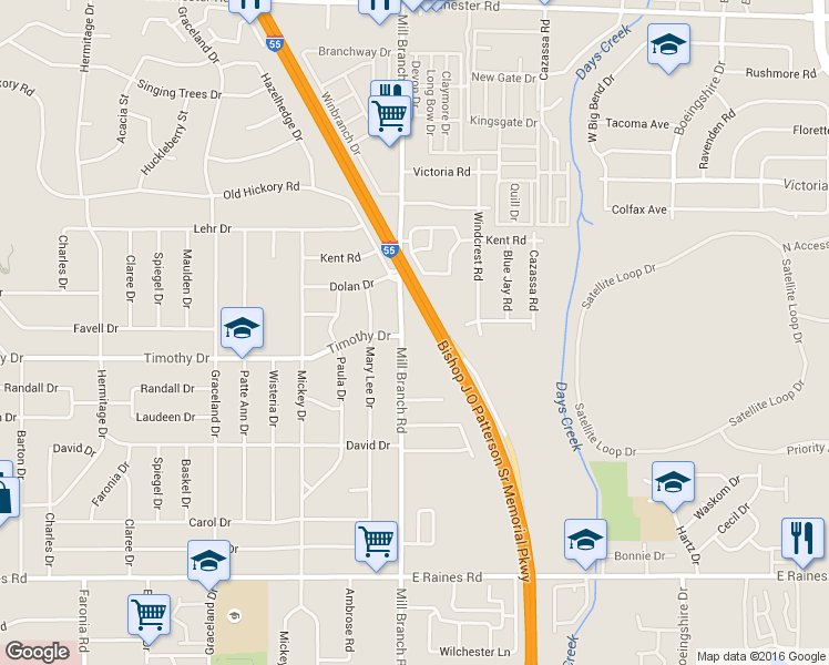 map of restaurants, bars, coffee shops, grocery stores, and more near in Memphis