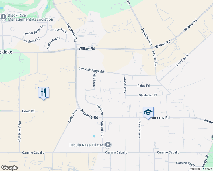 map of restaurants, bars, coffee shops, grocery stores, and more near 760 Black Oak Lane in Nipomo