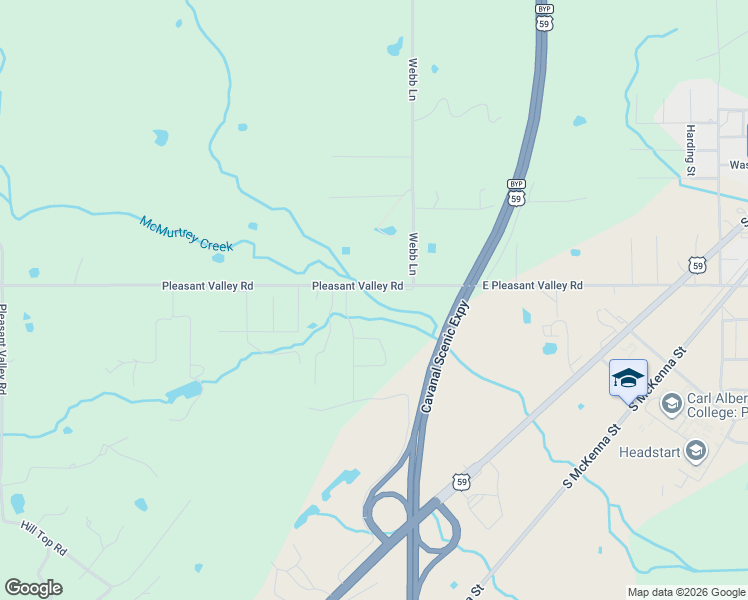 map of restaurants, bars, coffee shops, grocery stores, and more near 505 East Pleasant Valley Road in Poteau