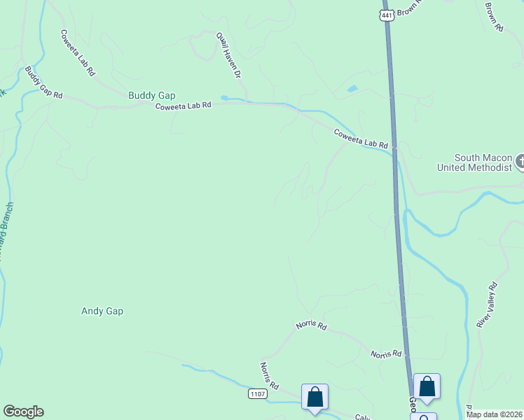 map of restaurants, bars, coffee shops, grocery stores, and more near 325 Cricket Creek Road in Otto
