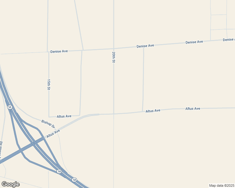 map of restaurants, bars, coffee shops, grocery stores, and more near 20th Street West in Mojave