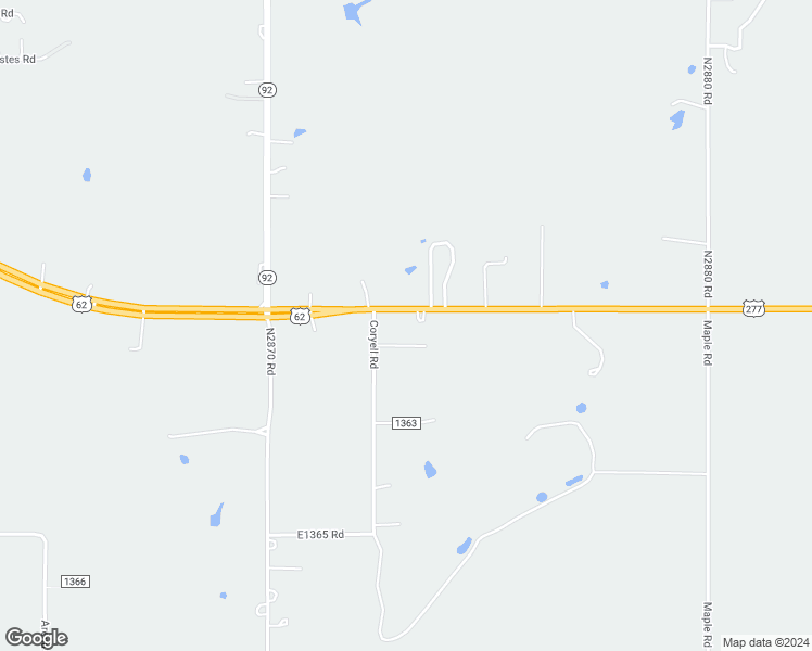 map of restaurants, bars, coffee shops, grocery stores, and more near 1357 U.S. 62 in Chickasha
