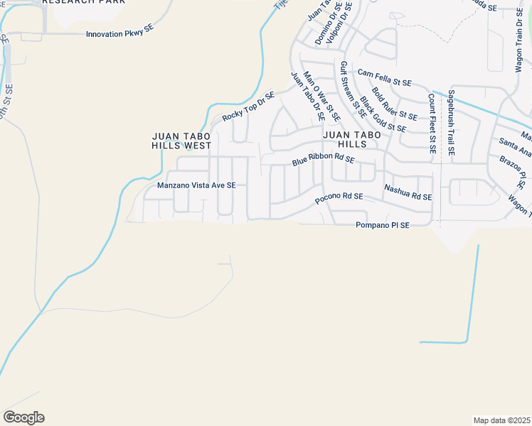 map of restaurants, bars, coffee shops, grocery stores, and more near 2075 Maywood Drive Southeast in Albuquerque