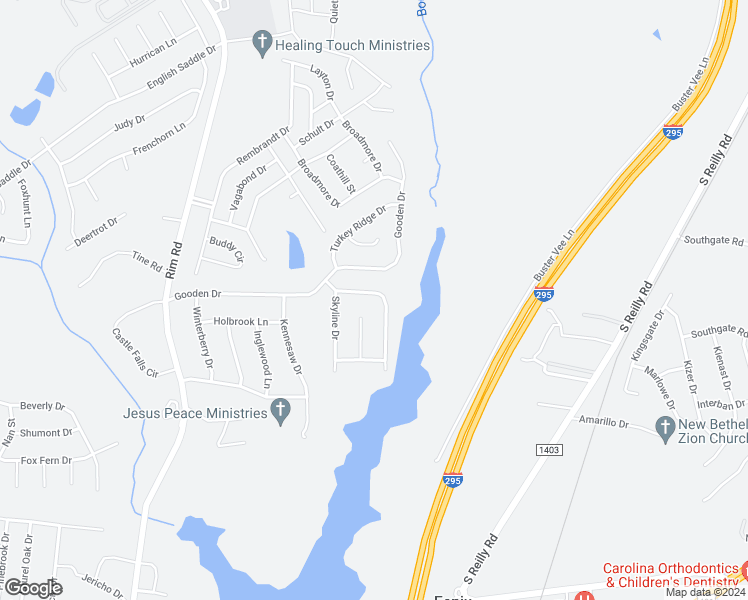 map of restaurants, bars, coffee shops, grocery stores, and more near 1232 Oak Knolls Drive in Fayetteville